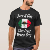 Lips Mouth Love Mexican Flag Mexican City T-shirt (Voorkant)
