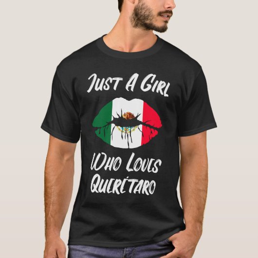 Lips Mouth Love Mexican Flag Queretaro T-shirt (Voorkant)