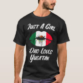 Lips Mouth Love Mexican Flag Yucatan T-shirt (Voorkant)
