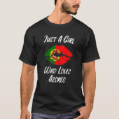 Lips Mouth Love Portugese vlag Azoren T-shirt (Voorkant)