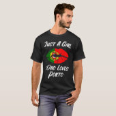 Lips Mouth Love Portugese vlag Porto T-shirt (Voorkant volledig)