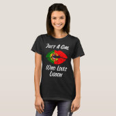 Lips Mouth Love Portuguese Flag Lisbon T-shirt (Voorkant volledig)