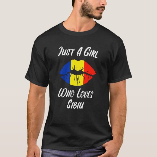 Lips Mouth Love Romanian Flag Sibiu T-shirt (Voorkant)