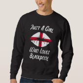 Lips Mouth Love Saint George's Cross Flag Blackpoo Trui (Voorkant)