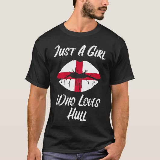 Lips Mouth Love Saint George's Cross Flag Hull T-shirt (Voorkant)