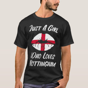 Lips Mouth Love Saint George's Cross Flag Nottingh T-shirt