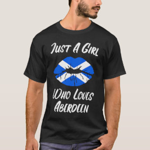 Lips Mouth Love Scottish Flag Aberdeen T-shirt