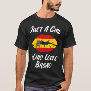 Lips Mouth Love Spaanse vlag Bilbao T-shirt