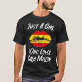 Lips Mouth Love Spaanse vlag Cala Millor T-shirt (Voorkant)