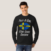 Lips Mouth Love Swedish Flag Sweden T-shirt (Voorkant volledig)