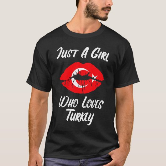 Lips Mouth Love Turkey Flag Turkey T-shirt (Voorkant)