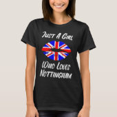 Lips Mouth Love Union Jack Flag Nottingham T-shirt (Voorkant)