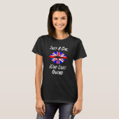 Lips Mouth Love Union Jack Flag Oxford T-shirt (Voorkant volledig)