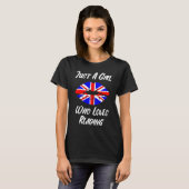 Lips Mouth Love Union Jack Flag Reading T-shirt (Voorkant volledig)