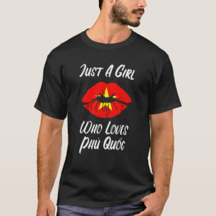 Lips Mouth Love Vietnamese Flag Phu Quoc T-shirt