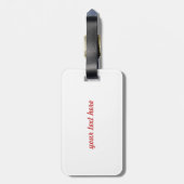 Lips Mrs Hipster  Retro Bride Bagagelabel (Achterkant verticaal)