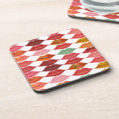 Lips Mrs Hipster  Retro Bride Bier Onderzetter (Linkerzijde)