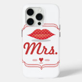 Lips Mrs Hipster Retro Bride Case-Mate iPhone Case (Achterkant)
