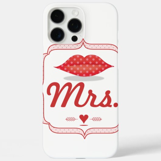 Lips Mrs Hipster  Retro Bride Case-Mate iPhone Case (Achterkant)