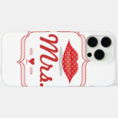 Lips Mrs Hipster  Retro Bride Case-Mate iPhone Case (Achterkant (horizontaal))