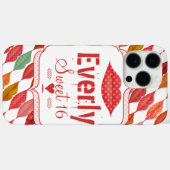 Lips Mrs Hipster Retro Bride Case-Mate iPhone Case (Achterkant (horizontaal))