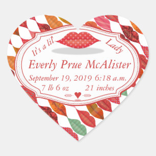 Lips Mrs Hipster  Retro Bride Hart Sticker