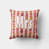 Lips Mrs Hipster  Retro Bride Kussen (Achterkant)