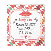 Lips Mrs Hipster  Retro Bride Notitieblok (Voorkant)