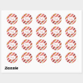 Lips Mrs Hipster Retro Bride Ronde Sticker (Vel)