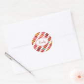 Lips Mrs Hipster Retro Bride Ronde Sticker (Envelop)