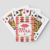 Lips Mrs Hipster  Retro Bride Speelkaarten (Achterkant)