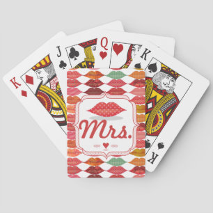 Lips Mrs Hipster  Retro Bride Speelkaarten