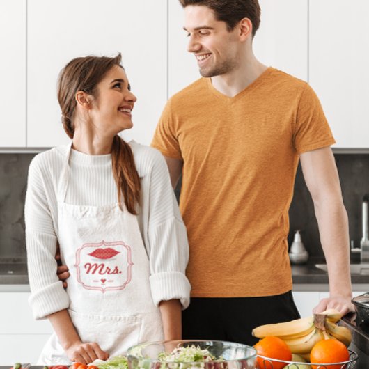 Lips Mrs Hipster Retro Bride Standaard Schort