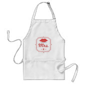 Lips Mrs Hipster Retro Bride Standaard Schort (Voorkant)