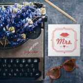 Lips Mrs Hipster Retro Bride Tegeltje