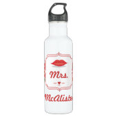 Lips Mrs Hipster  Retro Bride Waterfles (Voorkant)
