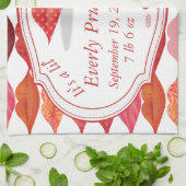 Lips Mrs Hipster  Retro Lil' Lady Theedoek (Gevouwen)