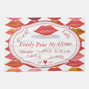 Lips Mrs Hipster  Retro Lil' Lady Theedoek