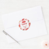 Lips Mrs Hipster Retro Sweet 16 Ronde Sticker (Envelop)