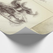 Lips & Neus Potlood Tekening Inpakpapier (Hoek)