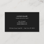 Lips op gematigde strepenzwart en FAUX Gold Salon Visitekaartje (Achterkant)