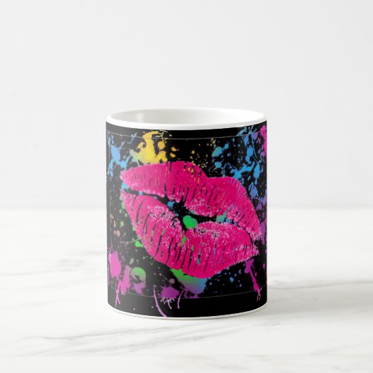 Lips Paint Splatter Coffee Mok (Center)
