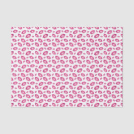 Lips Pattern Pink & White Tissuepapier