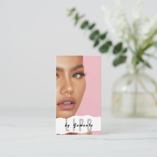 Lips PMU Microblading Henna Salon Visitekaartje (Staand voorkant)