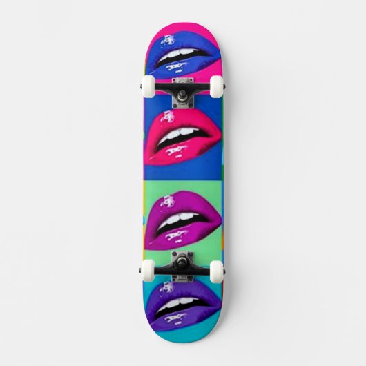 Lips Pop Art Deck Persoonlijk Skateboard (Voorkant)