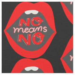 Lips pop Art No betekent geen toestemmingsbewustzi Stof