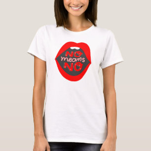 Lips pop Art No betekent geen toestemmingsbewustzi T-shirt