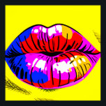 Lips pop art poster<br><div class="desc">Hoge kwaliteit tot 40x40-inch pop poster.</div>