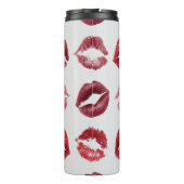 Lips Print Pattern – Chic Kiss Beauty Design Thermosbeker (Achterkant)