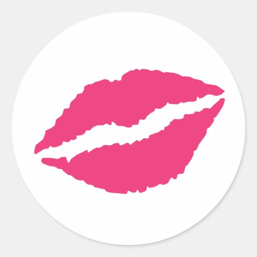 Lips Ronde Sticker (Voorkant)